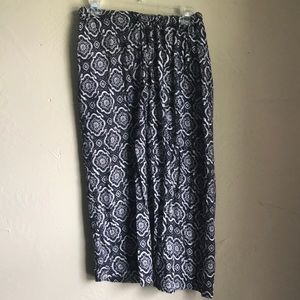 Boho wide leg nautical drawstring pants